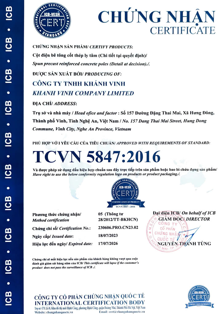 iso Bê tông Khánh Vinh